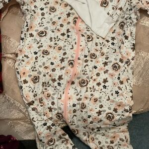 Floral Kids Pajamas - Pink and White
